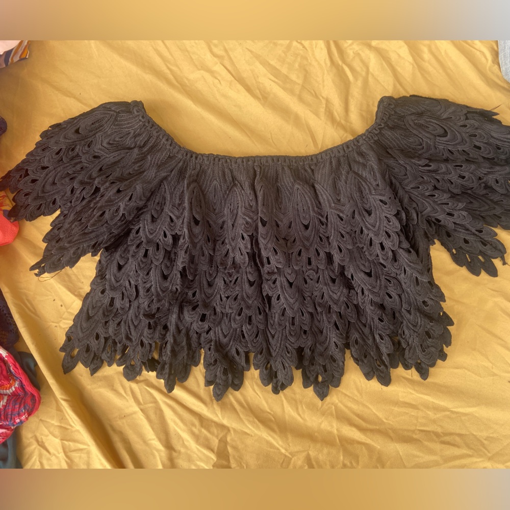 Black dressy shoulder top